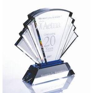 Fanfare Optic Crystal Award (8¼"x7¾")