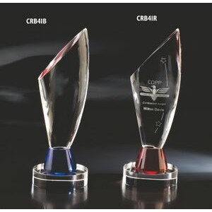 Rambunctious Crystal Award w/Red Accent