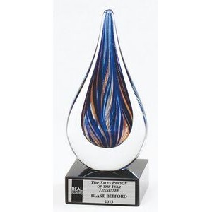 Blue Cats Eye Art Glass Award
