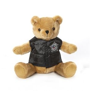 10" Police Vest Stuffed Bear