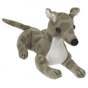 8" Gray Spotted Greyhound Beanie Stuffed Animal