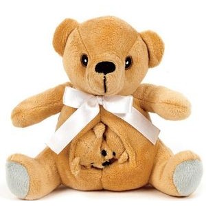 8" Mother Bear & Baby Bears Stuffed Animal