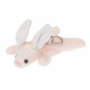 Pink Bunny Stuffed Animal Keychain