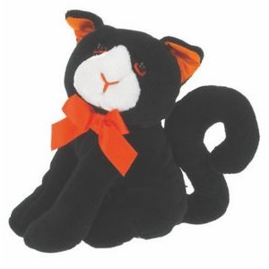 6" Halloween Black Cat Stuffed Animal