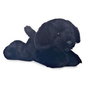 8" Lux Black Lab Stuffed Animal