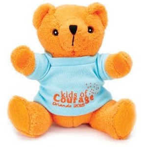 7" Extra Soft Orange Bear Stuffed Animal