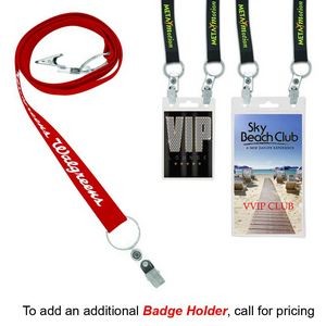 3/4" Recycled Econo Dual Attachment Lanyard (Factory Direct - 10-12 Weeks Ocean)