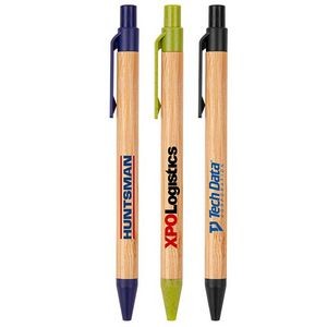 The Albury Bamboo Wheat Straw Click-Action Ballpoint Pen (Factory Direct - 10-12 Weeks Ocean)