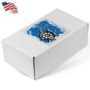 Full Color Printed Corrugated Box Medium 11x6.5x4 For Mailers, Gifting And Kits (5x5 Center Print, 4