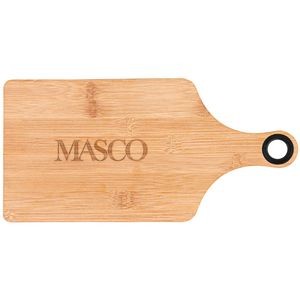 The Genoa 14-Inch Bamboo Cutting Board with Handle (Factory Direct - 10-12 Weeks Ocean)