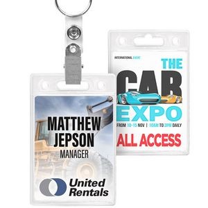 Blank Clear ID/Badge Holder (3 1/4"Wx5"H) (Factory Direct - 10-12 Weeks Ocean)