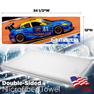 Double Sided Automotive Microfiber Cleaning Towel - Sublimation (Factory Direct - 10-12 Weeks Ocean)