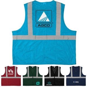 100% Polyester Premium Reflective Safety Vest (Factory Direct - 10-12 Weeks Ocean)