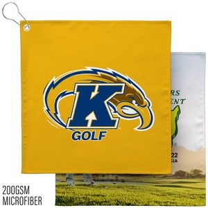 12x12 Sublimated Golf Towel w/Grommet - 200GSM - Sublimation (Factory Direct 10-12 Weeks Ocean)