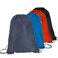 Drawstring Bag Pack With Zippered