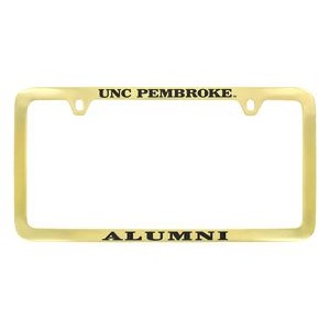Clear Coated Solid Brass License Plate Frame (Domestic Production Only)