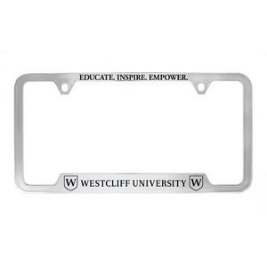 Chrome Plated Metalized Plastic License Plate Frame Epoxy Filled Design (Domestic Production)