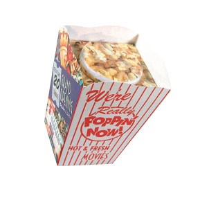 Popcorn Box with Stock Compressed T-Shirt