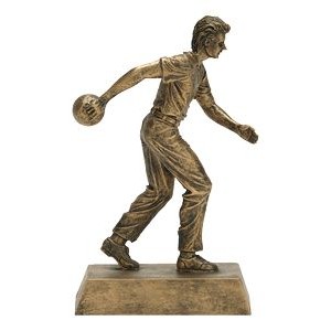 10.5" Male Bowling Signature Resin Figure Trophy