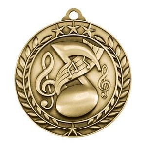 1.75" Wreath Award Music Medal