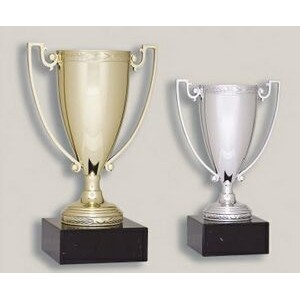 15" Gold Die Cast Zinc Cup Trophy w/Marble Base