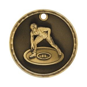 2" 3D Wrestling Medal