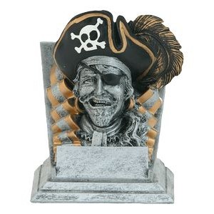 4" Pirate Mascot Resin Trophy