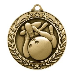 1.75" Wreath Award Bowling Medal