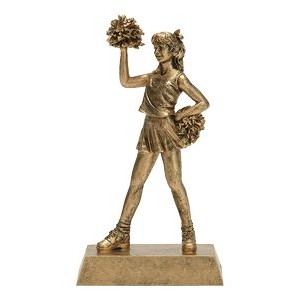 10.5" Cheerleader Signature Resin Figure Trophy