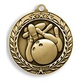 2.75" Wreath Award Bowling Medal
