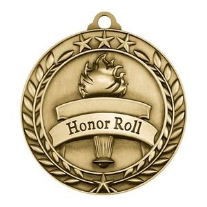 1.75" Wreath Award Honor Roll Medal
