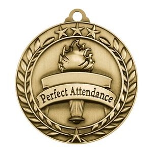1.75" Wreath Award Perfect Attendance Medal