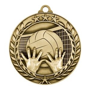 1.75" Wreath Award Volleyball Medal