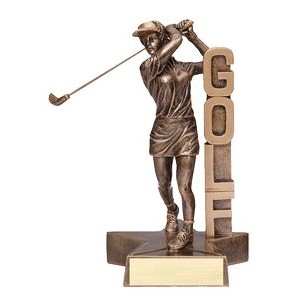 6.5" Female Golf Billboard Resin Series Trophy