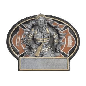 7.25" Fireman Burst Thru Resin Award