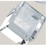 2" Crystal Cube Paperweight
