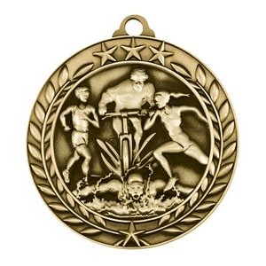1.75" Wreath Award Triathlon Medal