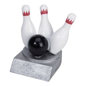 4" Bowling Color Tek Resin Trophy