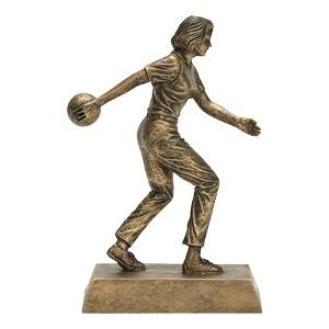 10.5" Female Bowling Signature Resin Figure Trophy