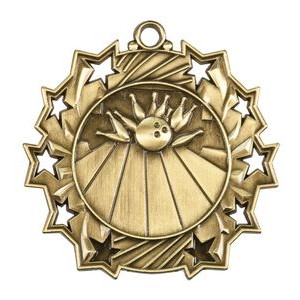 2.25" Ten Star Bowling Medal