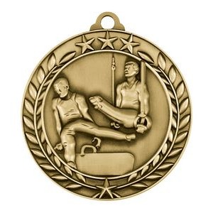 1.75" Male Wreath Award Gymnastics Medal
