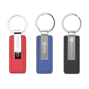 Oceanside Leather Key Chain - Red