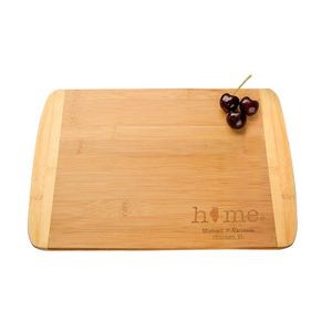 Oceanside 2-Tone 8" x 5.75" Bamboo Cutting and Serving Board