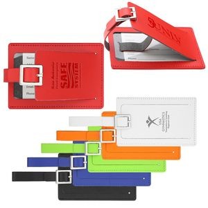 Traveler Bond Leather Luggage Tag - Red