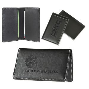 Signature Leather Business Card Case (Black)