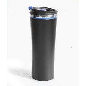 Classic Double Wall 15oz 18/8 Stainless Steel Tumbler (Blue/Black)
