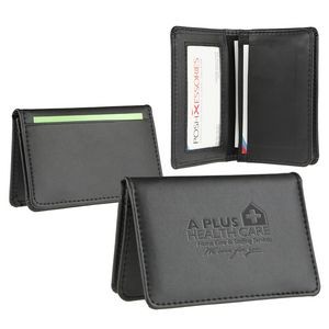 Signature Leather Business Card Wallet (Black)