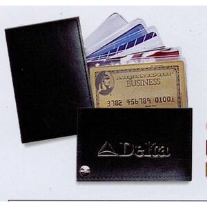 Atlantis Leather Fan-Out Card/ Photo Case (Black)