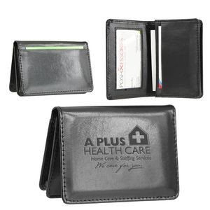 Atlantis Leather Business Card Wallet (Black)