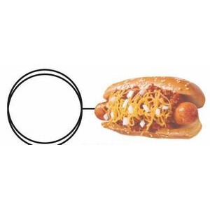 Chili Cheese Dog Executive Key Chain w/Mirrored Back (3 Square Inch)
